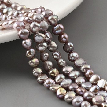 Natural Cultured Freshwater Pearl Beads Strands, Two Sides Polished, Grade 5A, Thistle, 4~5mm, Hole: 0.5mm, about 39pcs/strand, 7.09''(18cm)