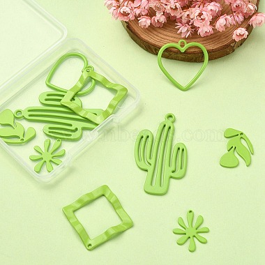 10Pcs 5 Styles Spray Painted Alloy Pendants(FIND-YW0003-12)-5