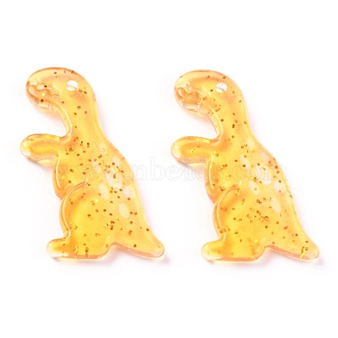 Gold Dinosaur Acrylic Pendants