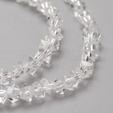 Brins de perles de verre de couleur unie transparente(GLAA-L031-01-B01)-2