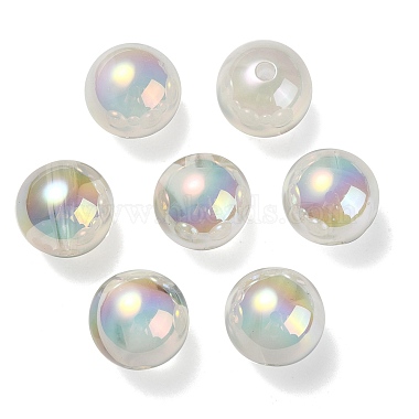 UV Plating Rainbow Iridescent Acrylic Beads(PACR-E001-03J)-2