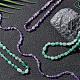 gomakerer 4 brins 2 styles brins de perles d'améthyste naturelle et d'aventurine verte(G-GO0001-01)-5