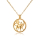 Alloy Flat Round with Constellation Pendant Necklaces(PW-WG52384-02)-1