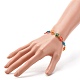 Bracelet extensible de perles de lampwork millefiori faites à la main pour cadeau de femme adolescente(BJEW-JB06847-05)-3