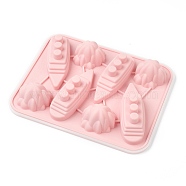 Food Grade Silicone Molds, Fondant Molds, with Lid, for DIY Cake Decoration, Chocolate, Candy, Soap, Ice Hockey Mold, Titanic Ship & Iceberg Shape, Pink, 187x150x30mm(DIY-H122-01)