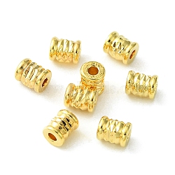 Brass Beads, Column, Real 18K Gold Plated, 3.5x4mm, Hole: 1.2mm(KK-D092-08G)