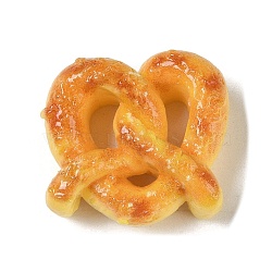 Opaque Resin Imitation Food Decoden Cabochons, Bread, Heart, 19.5x21x9.5mm(RESI-S395-02E)