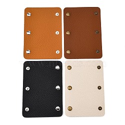 PandaHall Elite 8Pcs 4 Colors PU Leather Handle Protector Strap Covers, with Zinc Alloy Button, for Craft Strap Making Supplies, Mixed Color, 13x9x0.15cm, 2pcs/color(DIY-PH0006-69)