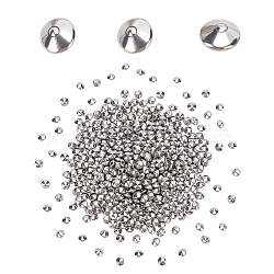 Stainless Steel Polished Beads, Jewelry Polished Accessories, Flying Saucer, Stainless Steel Color, 4x2.5mm, 2800pcs/bag(STAS-WH0022-06P-01)