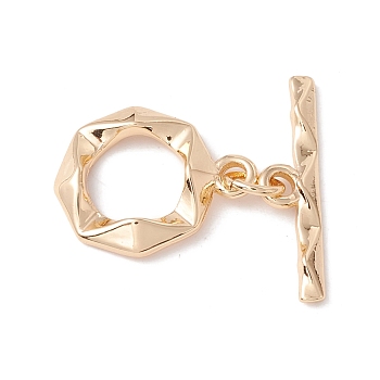 Brass Toggle Clasps, Quilting Ring, Light Gold, 23mm, O Ring: 16.5x13x2.5mm, 7.5mm Inner Diameter, T Bar: 5x20x2mm