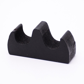 Wooden Chinese Calligraphy Brush Holder, Wooden Pen Rack Rest Stand for Writing Brushes, Black, 32~37x63~70x12~21mm