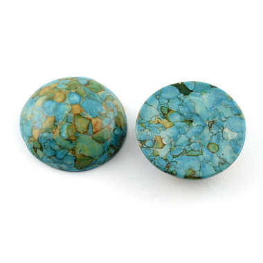 9mm SkyBlue Half Round Synthetic Turquoise Cabochons