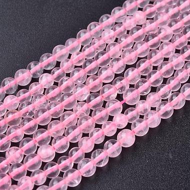 Chapelets de perles en quartz rose naturel(G-L104-4mm-01)-3