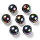 UV Plating Rainbow Iridescent Acrylic Beads(X-PACR-E001-04B)-1