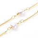 Heart Glass Beaded Chain Necklaces(NJEW-JN03394)-2