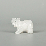 Natural Quartz Crystal Elephant Decorations, Home Decorations, 40x30mm(G-PW0007-020A)