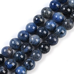 Natural Dumortierite Beads Strands, Round, 8mm, Hole: 1.2mm, about 46pcs/strand, 14.96''(38cm)(G-G167-A06-8MM)