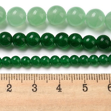 Olycraft 6 Strands 6 Styles Natural & Dyed Malaysia Jade Beads Strands(G-OC0003-40)-3
