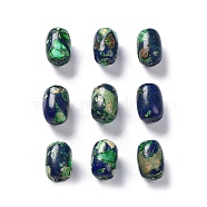 Natural Imperial Jasper Beads, Dyed, Rice, Marine Blue, 14.5x10mm, Hole: 1.4mm(G-C034-06F)