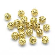 Brass Filigree Beads, Filigree Ball, Lead Free & Cadmium Free & Nickel Free, Round, Raw(Unplated), 6mm, Hole: 1mm(KK-A143-07C-RS)