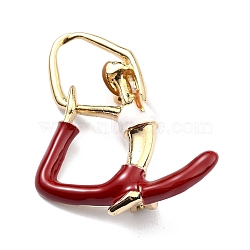 Ballerina Enamel Pin, Human Alloy Brooch for Backpack Clothes, Light Gold, Red, 39x33x11mm, Pin: 0.7mm(JEWB-O010-01)