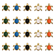 chgcraft 20pcs 5 couleurs perles en alliage d'émail(ENAM-CA0001-69)-1