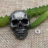 Alloy Solid Screw Rivets, DIY Leather Craft Nail, Skull, Antique Silver, 35x25x13mm(FIND-WH0005-25)