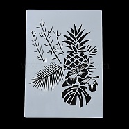 Plastic Hollow Out Drawing Painting Stencils Templates, for Painting on Scrapbook Fabric Tiles Floor Furniture Wood, Pineapple, 291x210x0.3mm(DIY-Z024-01O)