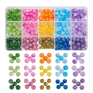 450Pcs 15 Style Acrylic Jade Beads, Round, Mixed Color, 7~8x7~8mm, Hole: 1.8mm, about 30pcs/style(MACR-YW0001-55)