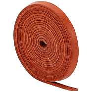 2M Flat Leather Cord, for Jewelry Making, Saddle Brown, 6x2mm, about 2.19 Yards(2m)/pc(LC-WH0007-07A-03)