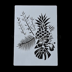 Plastic Hollow Out Drawing Painting Stencils Templates, for Painting on Scrapbook Fabric Tiles Floor Furniture Wood, Pineapple, 291x210x0.3mm(DIY-Z024-01O)