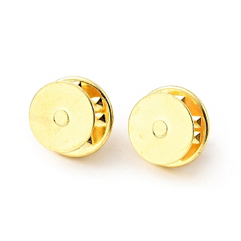 120Pcs Brass Lapel Pin Backs, Tie Tack Pin, Butterfly Clutch, Brooch Findings, Golden, 10x5mm, Pin: 1mm, Stop: 11x6mm