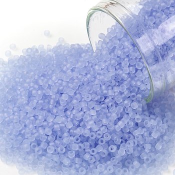 TOHO Round Seed Beads, Japanese Seed Beads, Frosted, (146F) Ceylon Frost Glacier, 15/0, 1.5mm, Hole: 0.7mm, about 15000pcs/50g