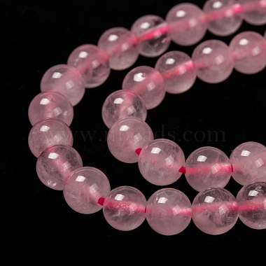 Chapelets de perles en quartz rose naturel(G-L104-6mm-01)-3