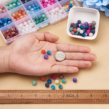 300Pcs 15 Colors Natural Crackle Agate Beads(G-TA0001-26)-7