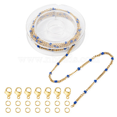 Blue Stainless Steel Jewelry Set
