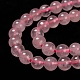 Chapelets de perles en quartz rose naturel(G-L104-6mm-01)-3