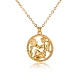Alloy Flat Round with Constellation Pendant Necklaces(PW-WG52384-11)-1