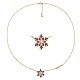 Colorful Cubic Zirconia Christmas Snowflake Pendant Necklace(JN1053A)-1