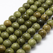 Natural Chinese Jade/Southern Jade Beads Strands, Round, 12mm, Hole: 1.8mm, about 32pcs/strand, 15.4 inch(X-G-F363-12mm)