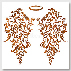PET Hollow Out Drawing Painting Stencils, for DIY Scrapbook, Photo Album, Wing Pattern, 300x300mm(DIY-WH0405-0020)