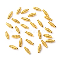Steel Spring Beads, Coil Beads, Rice, Golden, about 4mm wide, 9mm long, hole: 1mm(X-STAS-D004-G)