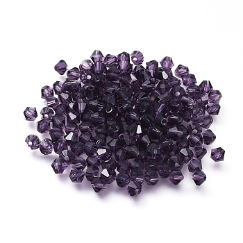 Imitation Austrian Crystal Beads, Grade AAA, Faceted, Bicone, DarkSlate Blue, 3x3mm, Hole: 0.7~0.9mm