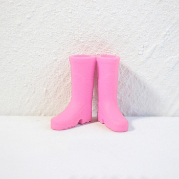 Resin Rain Boots Model, Micro Landscape Dollhouse Accessories, Pretending Prop Decorations, Pearl Pink, 34x27x9mm, Inner Diameter: 13mm