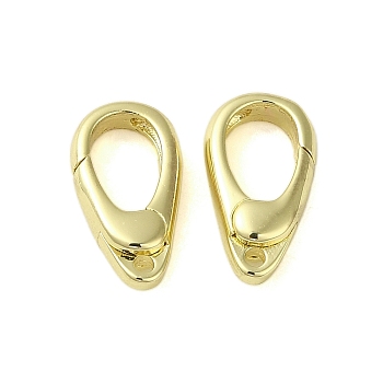 Brass Spring Gate Rings, Oval, Golden, 12x6x3mm, Hole: 1mm