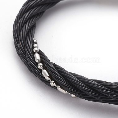 304 Stainless Steel Cuff Bangles(BJEW-L642-01)-3