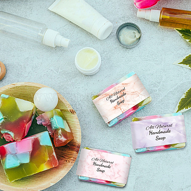 Elite 90Pcs 9 Style Rectangle with Marble Pattern & Word Handmade Soap Paper Tag(DIY-PH0002-77B)-4