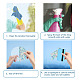 16Pcs Waterproof PVC Colored Laser Stained Window Film Static Stickers(DIY-WH0314-096)-3