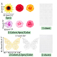 Têtes de fleurs artificielles en soie ahadermaker(AJEW-GA0006-23)-2