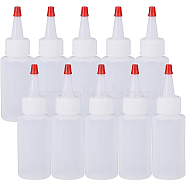 Plastic Glue Bottles, White, 8.5x3.6cm, Capacity: 60ml(DIY-BC0009-04)
